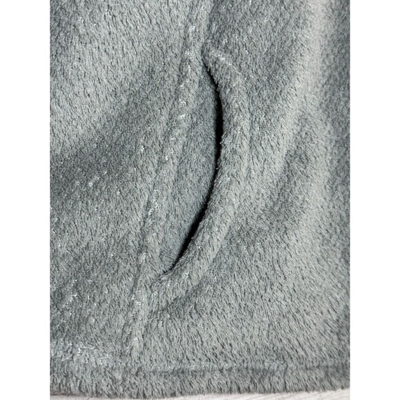 Girl's Patagonia Gray Polartec Fleece Pullover Pockets Snap Long-Sleeve - 12 - Picture 10 of 15